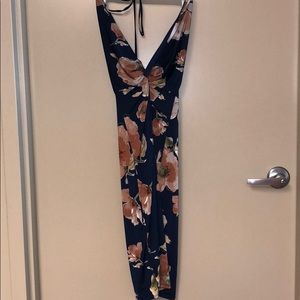 Navy Blue Floral Dress